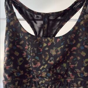 Athleta Rainbow Leopard Print Sports Bra